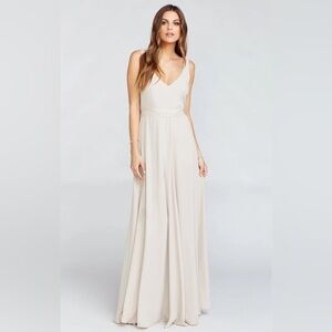Show Me‎ Your Mumu Jenn Maxi Dress in Cream Show Me the Ring Crisp Size L
